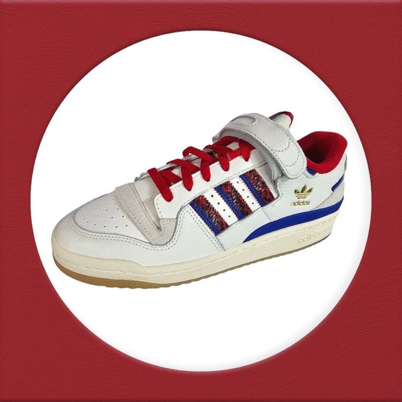adidas Forum 84 Low Off Men's Size 10 White Scarlet Collegiate Royal‎ GV9606 - Picture 1 of 16
